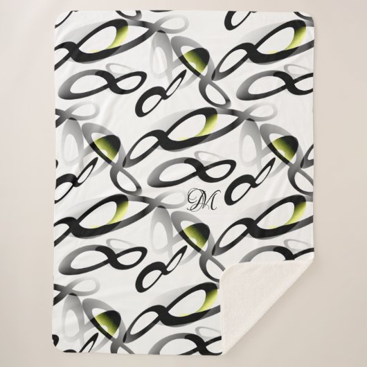 数学的インフィニティシンボルの登録抽象芸術 シェルパブランケット (正面)