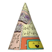 数学科学、カラフルヴィンテージバナー。 パーティーハット (右)