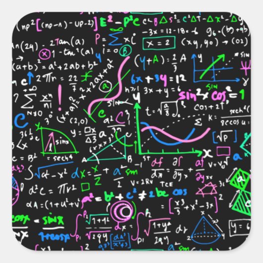 数学線形数学の教育圏 スクエアシール (正面)