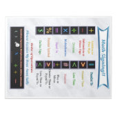 数学署名メモ帳 ノートパッド (正面)