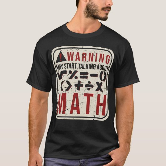 数学者おもしろいユーモア数学先生 Tシャツ (正面)