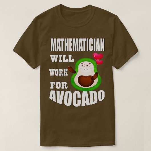 数学者がアボカドで活躍3 Tシャツ (デザイン正面)