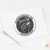 数学者のワクチン接種シール ラウンドシール (封筒)