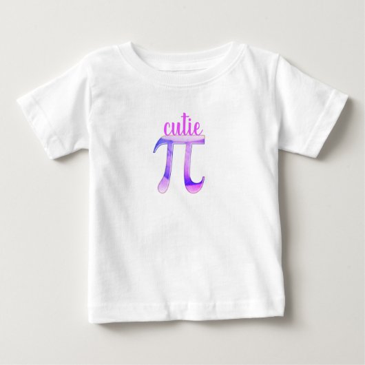 数学者の子供のためのキューティーパイ ベビーTシャツ (正面)