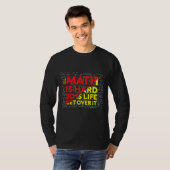 数学者の数学は懸命数学先生カラフルM Tシャツ (正面フル)
