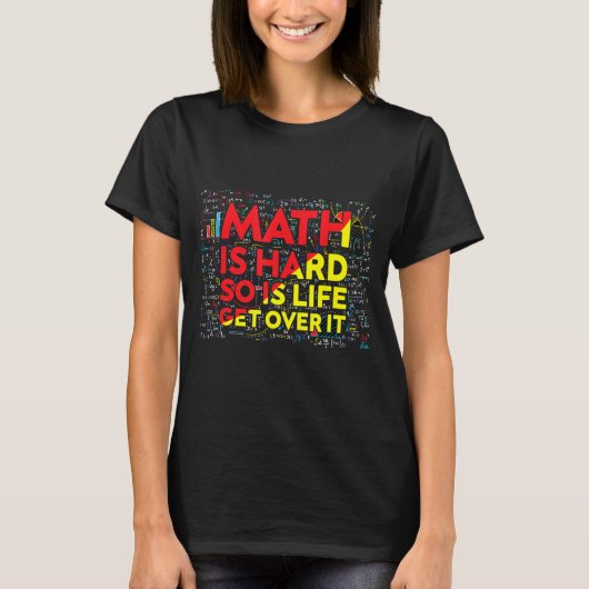 数学者の数学は懸命数学先生カラフルM Tシャツ (正面)