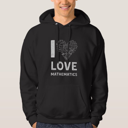 数学者の数学Tシャツが大好き パーカ (正面)