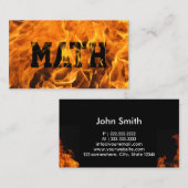 数学者の非常に熱い火のはっきりしたな数学 名刺 (正面/裏面)