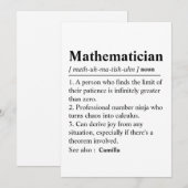 数学者定義 カード(名入れ可) 数学 サンキューカード (正面/裏面)