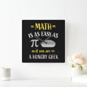 数学者数学先生教授 スクエア壁時計 (ホーム)