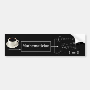 数学者機械(黒) バンパーステッカー