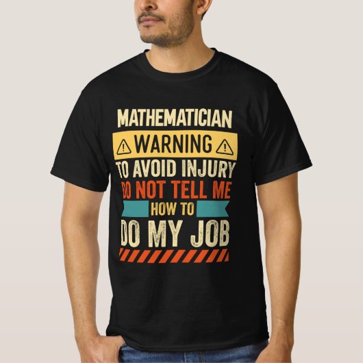数学者警告 Tシャツ (正面)
