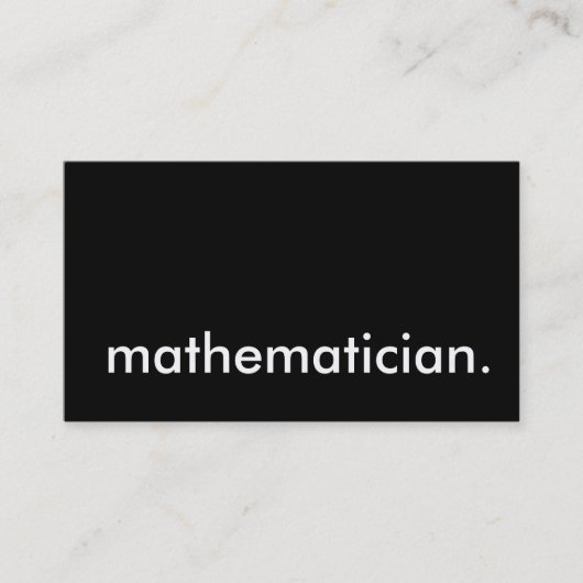 数学者 名刺 (正面)
