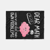 数学親愛が成長して自分の問題を解決する フリースブランケット (正面(横))