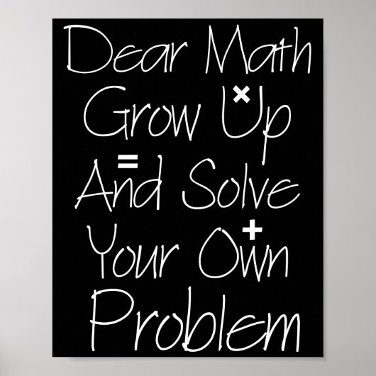 数学親愛が成長して自分の問題を解決する ポスター (正面)
