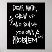 数学親愛が成長し、あなた自身の問題を解決 ポスター (正面)