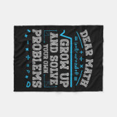 数学親愛が成長し、自分の問題を解決する1 フリースブランケット (正面(横))