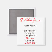数学親愛が自分のXを見つける マグネット (正面/裏面)