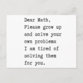 数学親愛は自分の問題を解く ポストカード (正面)