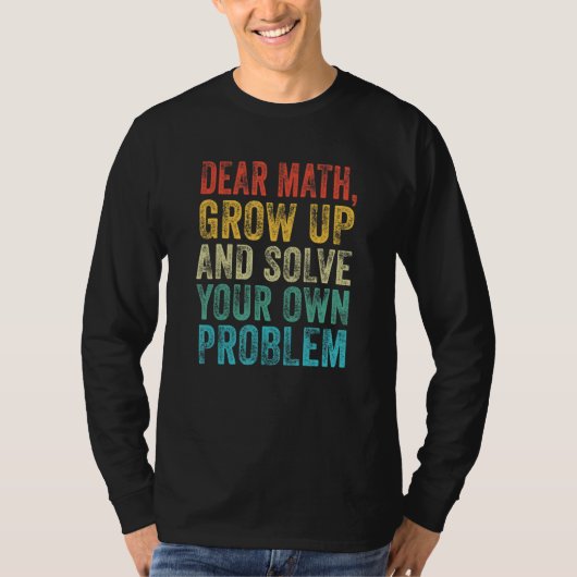 数学親愛先生学生ミームヴィンテージ Tシャツ (正面)