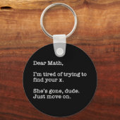 数学親愛、Xを見つけるのに疲れた キーホルダー (正面)