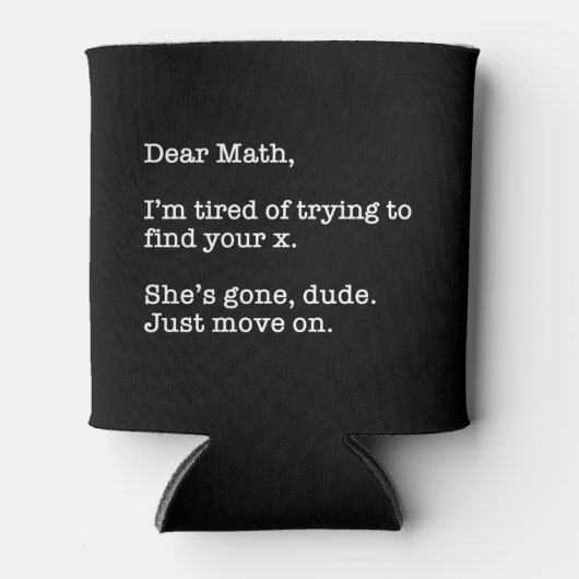 数学親愛、Xを見つけるのに疲れた 缶クーラー (正面)