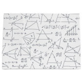数学計算イラスト学校先生 ラージペーパーバッグ (正面)