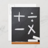 数学記号が書かれた黒板 ポストカード (正面/裏面)