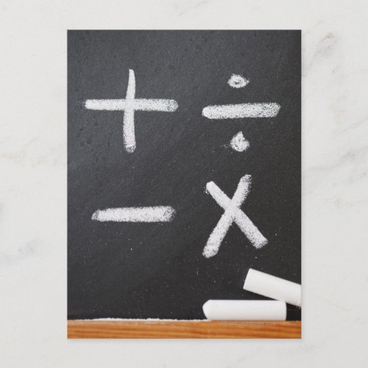 数学記号が書かれた黒板 ポストカード (正面)