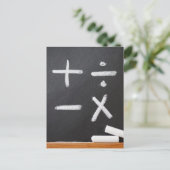 数学記号が書かれた黒板 ポストカード (スタンド正面)