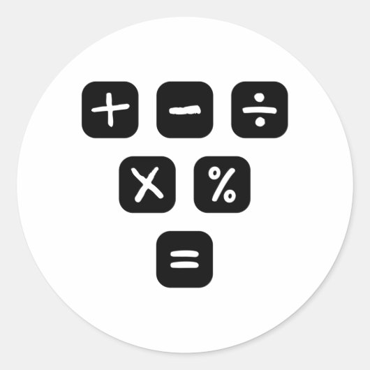 数学記号の数学的シンボルや象徴 ラウンドシール (正面)