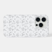 数学記号パターン ミニマリスト・ギーク iPhoneケース (裏面横)