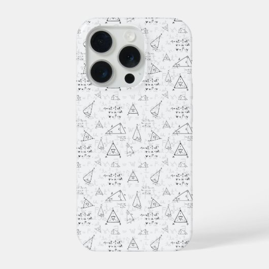 数学記号パターン ミニマリスト・ギーク iPhoneケース (裏面)
