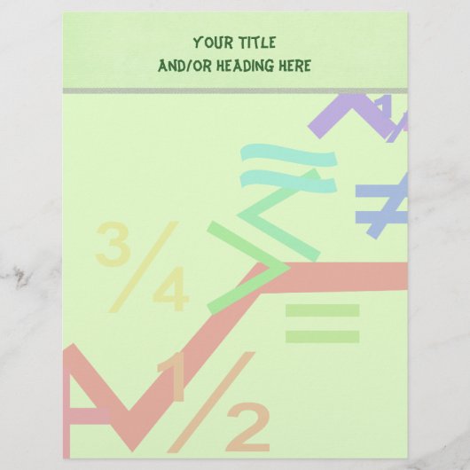 数学記号レターヘッド レターヘッド (正面)