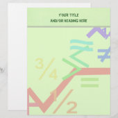 数学記号レターヘッド レターヘッド (正面/裏面)