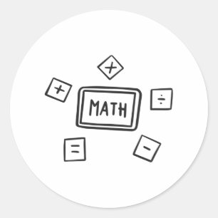 数学記号子供へ ラウンドシール