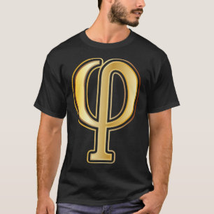 数学記号金ゴールド比Phi Math Fan Gift Riding Tシャツ