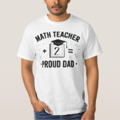 数学誇りを持った教授パパ Tシャツ (正面)