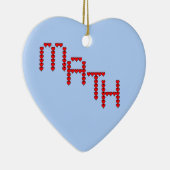 数学赤いハート文字 セラミックオーナメント (右)