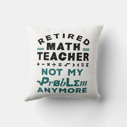 数学退職した先生私の問題はこれ以上 クッション (裏面)