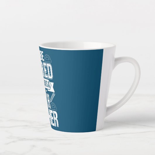 数学退職した先生私はいつも数学先生 カフェラテマグ (右)