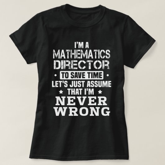 数学部長 Tシャツ (デザイン正面)
