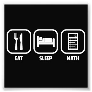 、数学食べて下さい、眠らせて下さい フォトプリント