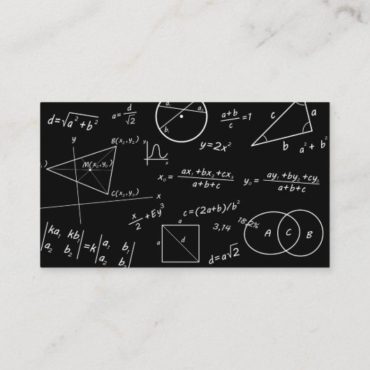 数学黒板の数学先生 名刺 (裏面)