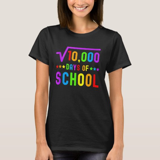 数学100日の学校の数学先生100日の Tシャツ (正面)