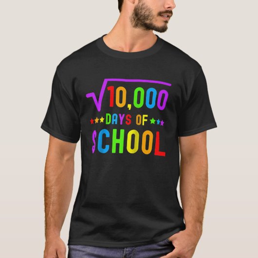 数学100日の学校の数学先生100日の Tシャツ (正面)