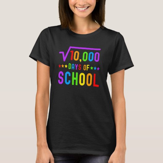 数学100日の学校数学先生100日のS Tシャツ (正面)