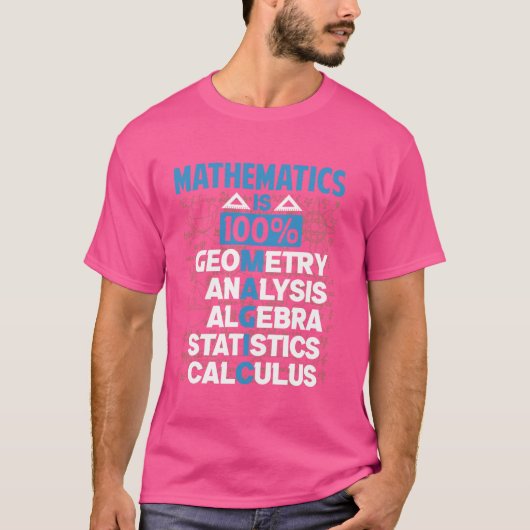 数学100魔法素晴らしシャツ数学ティー Tシャツ (正面)