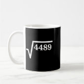 数学4489、お茶のための完全な平方数数学ジョーク コーヒーマグカップ (左)