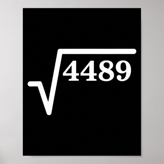 数学4489、お茶のための完全な平方数数学ジョーク ポスター (正面)